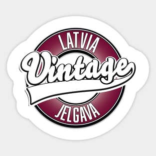 Jelgava latvia vintage style logo Sticker